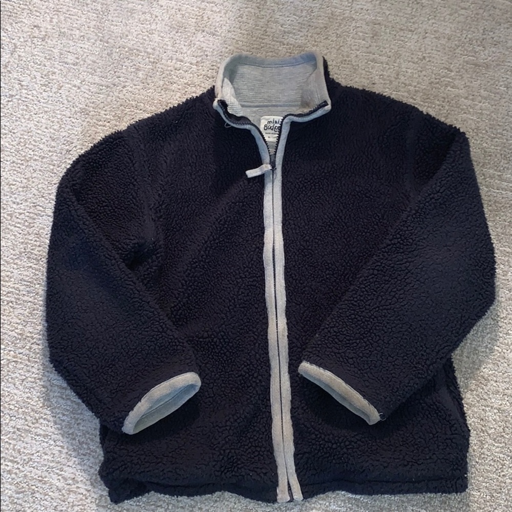 Mini Boden Sherpa Jacket - Navy Blue